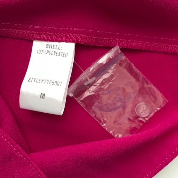 Tuckernuck Pomander Place Carlota Peplum Blouse M Fuchsia Long Sleeve Preppy - Picture 8 of 9